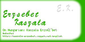 erzsebet kaszala business card